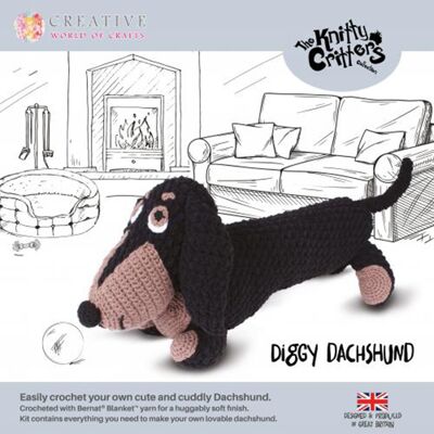Diggy Dachshund Crochet Kit
