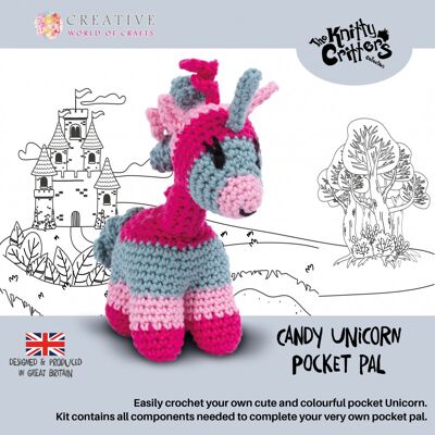 Pocket Pal - Candy Unicorn Amigurumi Kit