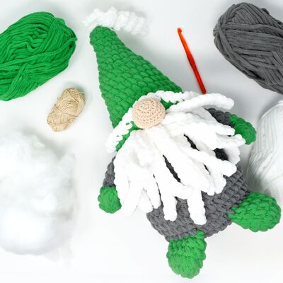 Sniffles Gnome - Verde - Kit de ganchillo