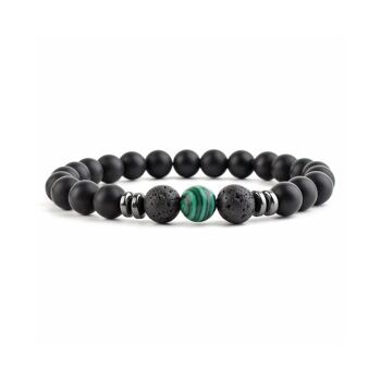 Bracelet en pierre naturelle | Gro | perles de pierre givrées | bracelet de perles
