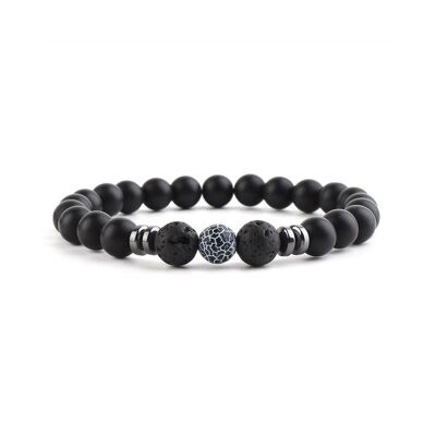 Bracelet en pierre naturelle | Bjurn | perles de pierre givrées | bracelet de perles
