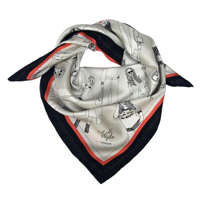 London Fashion luxury silk scarf