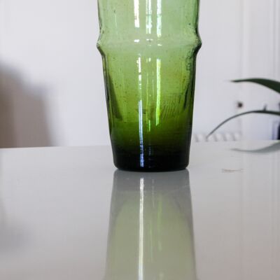 PACK OF 6 BLOWN GLASS WATER GLASSES bottle green (BELDI) 22 CL