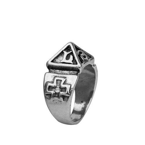 Ring pyramid | zilver | ring met motief | Dames ring | Heren ring