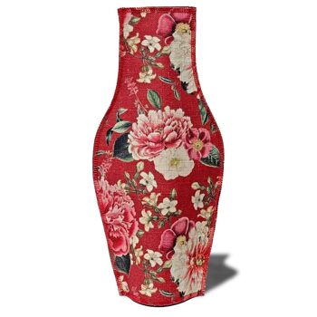 Vase vintage en tissu Bordeaux Jardin 6