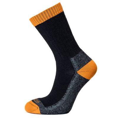Horizon Premium Merino Micro Crew Men's Sock: Anthracite / Burnt Orange