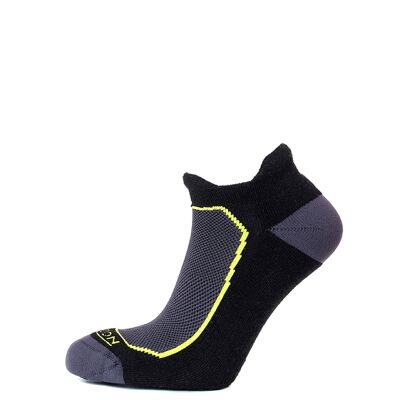 Horizon Premium Tab Low Cut Sock: Black /  Lime