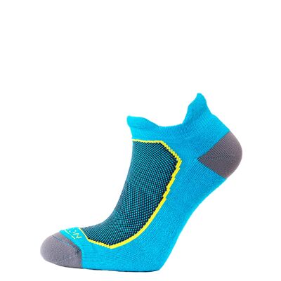 Horizon Premium Tab Low Cut Sock: Turquoise / Yellow