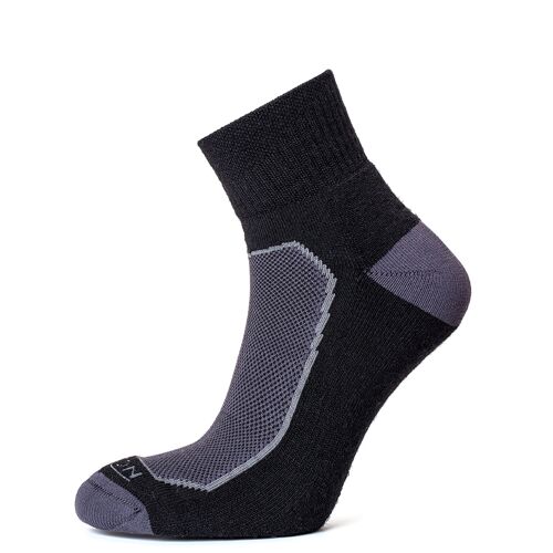 Horizon Premium Quarter Sock: Black / Charcoal