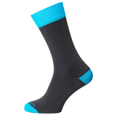 Horizon Premium Travel Sock: Graphite / Blue