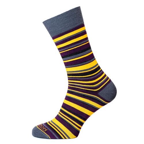 Horizon Premium Travel Sock: Steel Grey / Amber