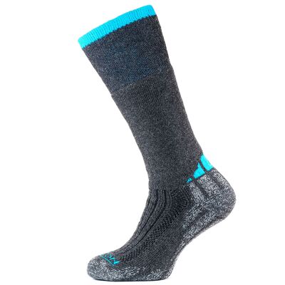 Horizon Performance Extreme Sock: Charcoal / Turquoise