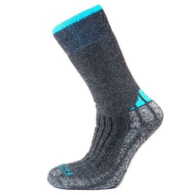 Horizon Performance Expedition Sock: Charcoal / Turquoise