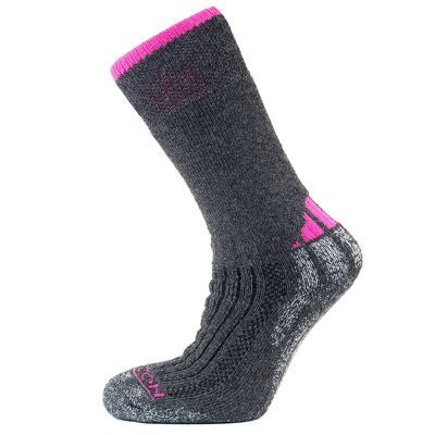 Horizon Performance Expedition Socke: Charcoal / Cerise