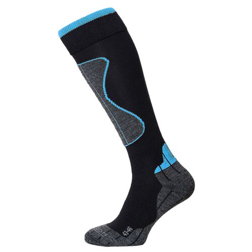 Performance Wintersport Tech Merino Sock : Black/Turquoise