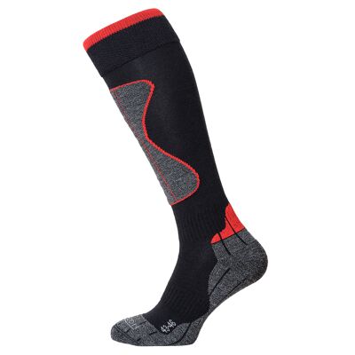 Performance Wintersport Tech Merino Sock : Black/Red