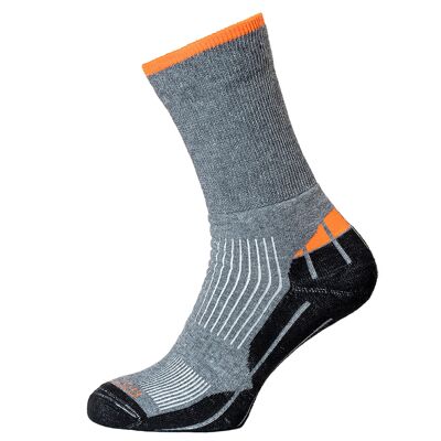 Horizon Performance Coolmax Hiker Sock: Grey Marl / Orange
