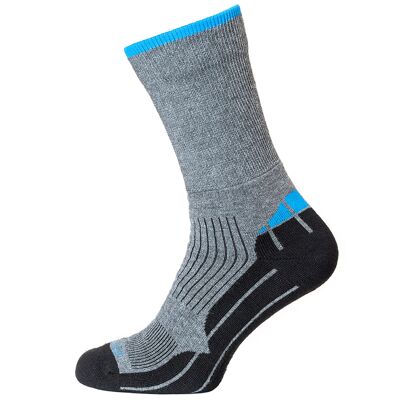 Chaussettes Horizon Performance Coolmax Hiker : Gris chiné / Bleu