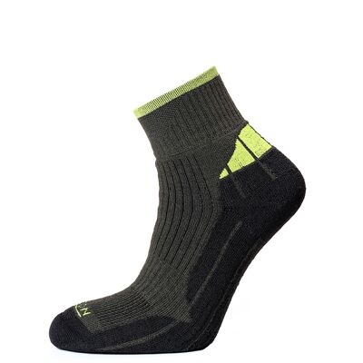 Calcetines Horizon Performance Coolmax Quarter: Charcoal Marl / Apple