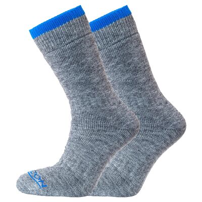 Horizon Heritage Merino Outdoor 2pk Socke: Uni - Grau / Royal