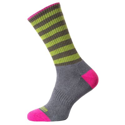 Horizon Leisure Lifestyle Men's Bamboo Sock: Charcoal Marl/Apple