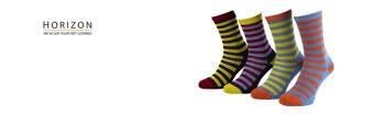 Chaussettes en bambou Horizon Leisure Lifestyle pour femmes : Lilas/Kaki 3