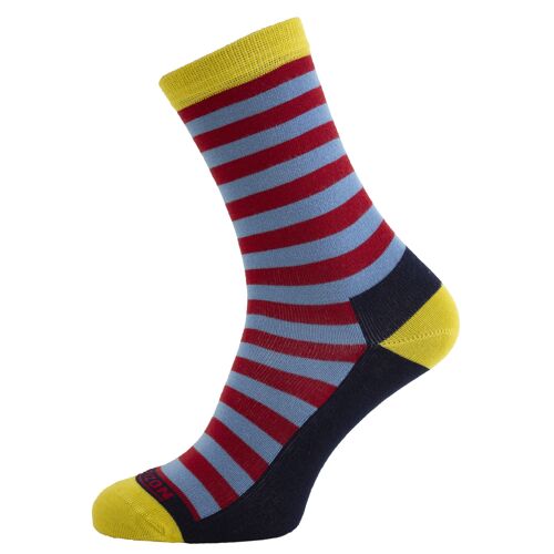 Horizon Leisure Lifestyle Women's Bamboo Sock: Cornflower / Chilli