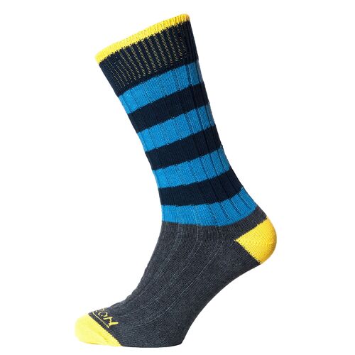 Horizon Leisure Lifestyle Men's Weekender Sock: Charcoal/Denim