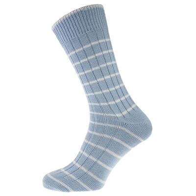 Horizon Leisure Lifestyle Weekender-Socke für Herren: Himmelblau mit Weiß