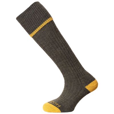 Horizon Field Sport Turn-over-Top Sock: Olive / Mustard