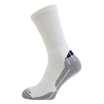 Performance Coolmax Crew Sock: White/Navy