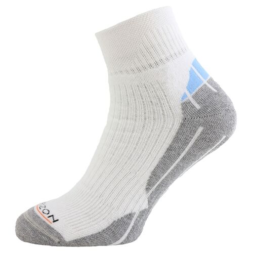 Performance Coolmax Quarter Sock: White/Sky