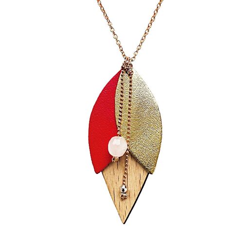 Collier Tulipe rouge