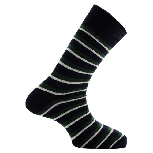 Horizon School Short (Crew) Dress Socks: Rugby: Navy/Green/White