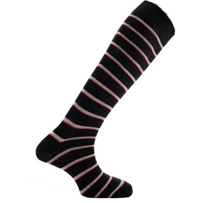 Horizon School Long (Knee Length) Dress Socks: Ampleforth: Black/Grey/Red