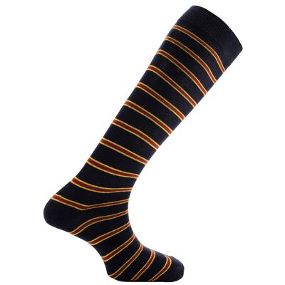 Horizon School Long (Knee Length) Dress Socks: Downside: Navy/Gold/Burgundy