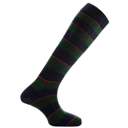 Horizon School Long (Knee Length) Dress Socks: Glenalmond: Navy/Red/Green