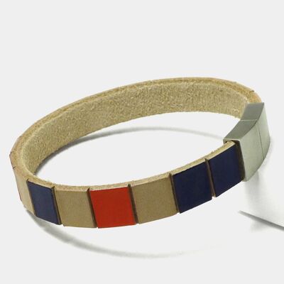 Men's bracelet "Leather Star Raw MG93" made of leather