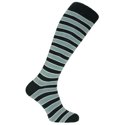 Horizon School Long (Knee Length) Dress Socks: Sherborne: Green/White/Sage