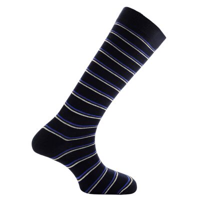 Calcetines de vestir largos Horizon School (hasta la rodilla): Stowe: Azul marino / Real / Marrón / Blanco