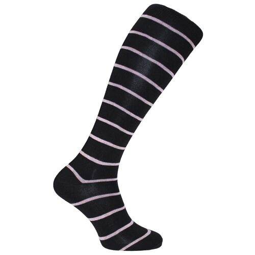 Horizon School Long (Knee Length) Dress Socks: Westminster: Black/Pink