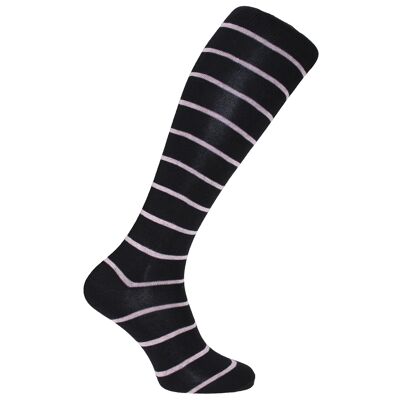 Calcetines de vestir largos Horizon School (hasta la rodilla): Westminster: negro / rosa