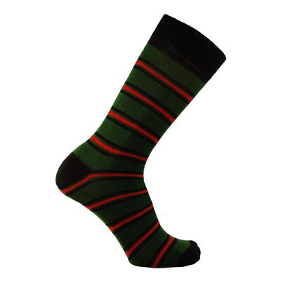 Calcetines de vestir cortos (tripulación) Horizon Regimental: Gurkhas Brigade: negro / verde / rojo