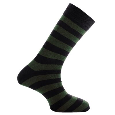Horizon Regimental Short (Crew) Dress Socks: Rifle Brigade: Green/Black