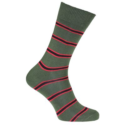 Horizon Regimental Short (Crew) Dress Socks: The Rifles: Green/Red/Black