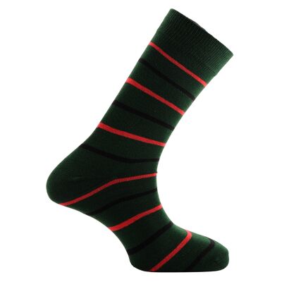 Horizon Regimental Short (Crew) Dress Socks: Royal Green Giacche: Verde/Rosso/Nero
