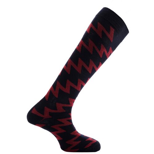 Horizon Regimental Long (Knee Length) Dress Socks: Royal Artillery: Navy/Burgundy