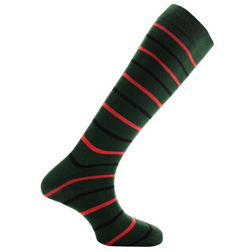 Horizon Regimental Long (Knee Length) Dress Socks: Royal Green Jackets: Green/Red/Black