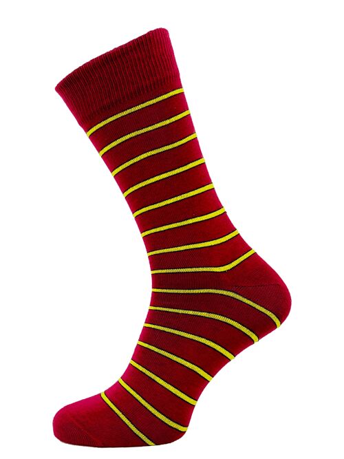 Horizon Clubs Short (Crew) Dress Socks: Hawks: Burgundy/Black/Yellow