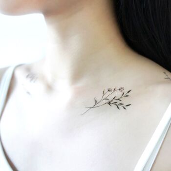 Tatouage Temporaire Fleurs Noires 2 7